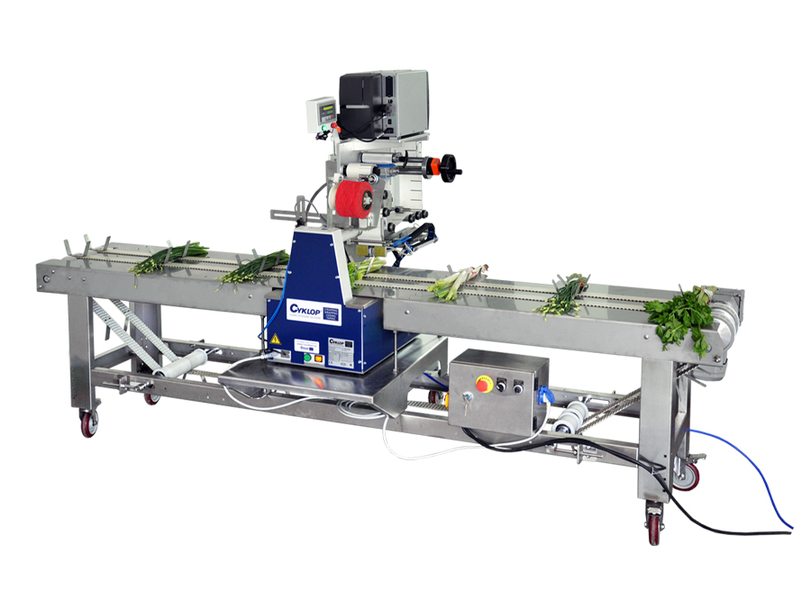 2.7m vegetables bundling line with label printed instantly